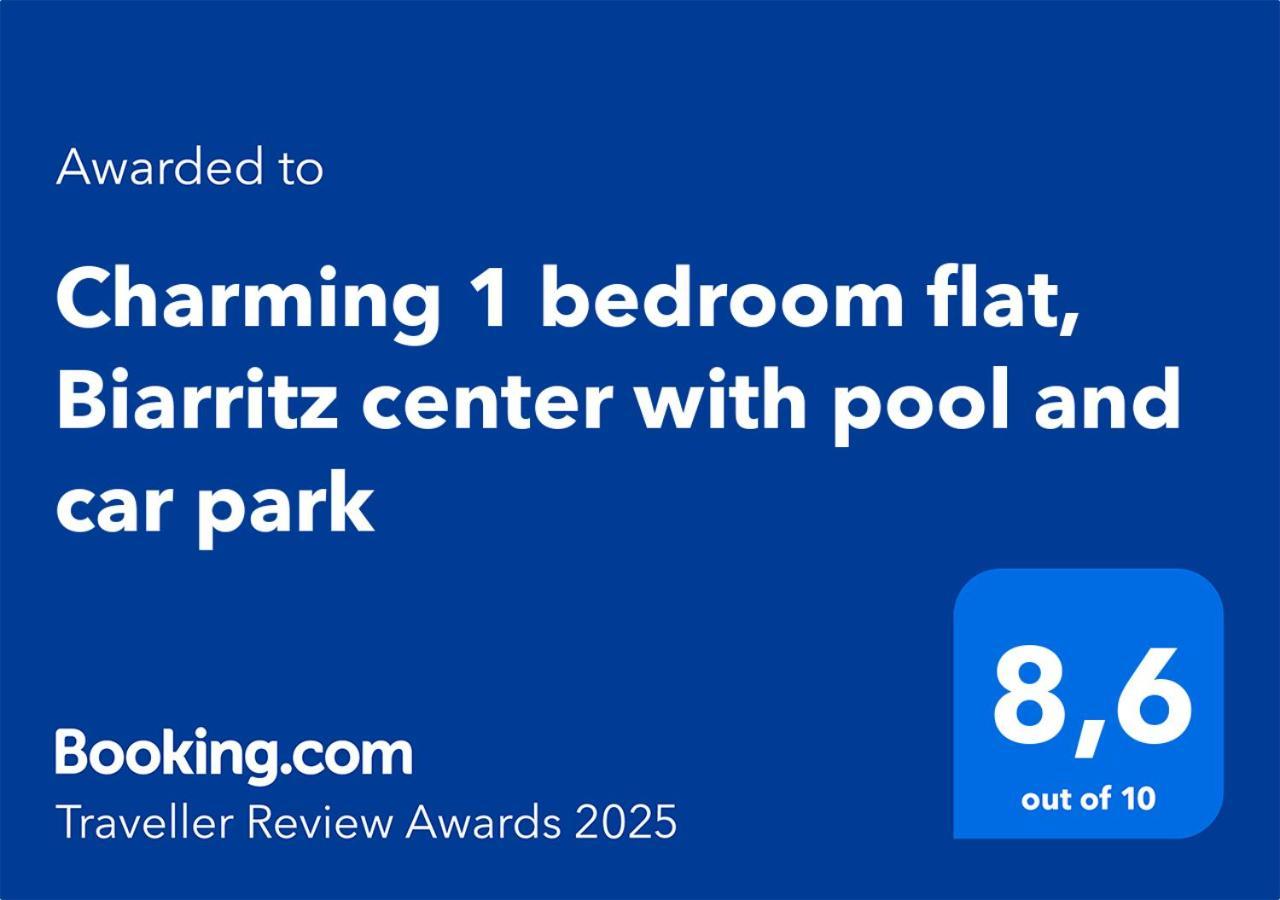 Charming 1 Bedroom Flat, Biarritz Center With Pool And Car Park Eksteriør billede